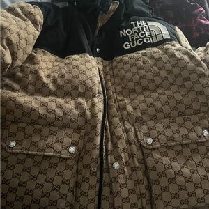 The North Face x Gucci Brown Monogram Jacket